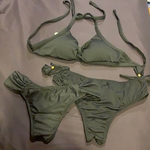 NEW AND GORGEOUS 3 PIECE BIKINI SET - BLACK - FROM BRAZIL